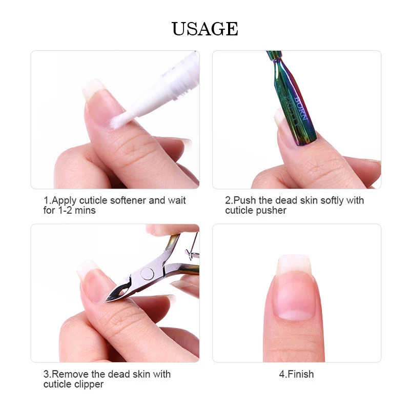 BORN PRETTY 1Pc Cuticle Softener Pen Dead Skin Remover Nail Care Exfoliator Oil Nail Art Tool