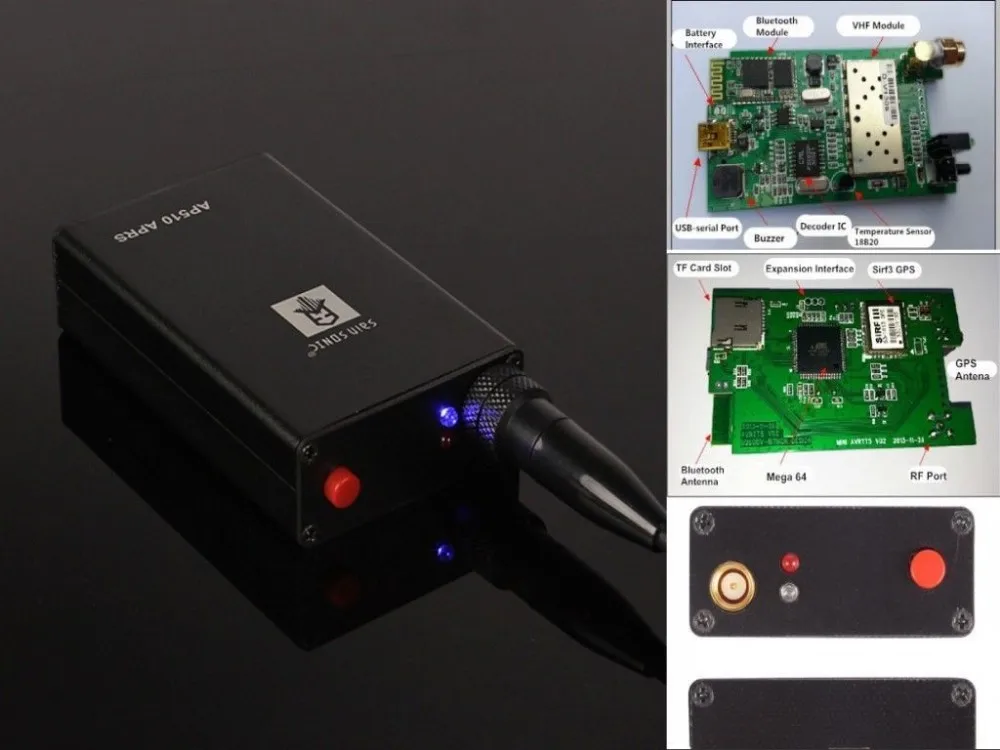 AVRT5 APRS трекер VHF с gps/Bluetooth/термометр/TF карта Поддержка APRSdroid