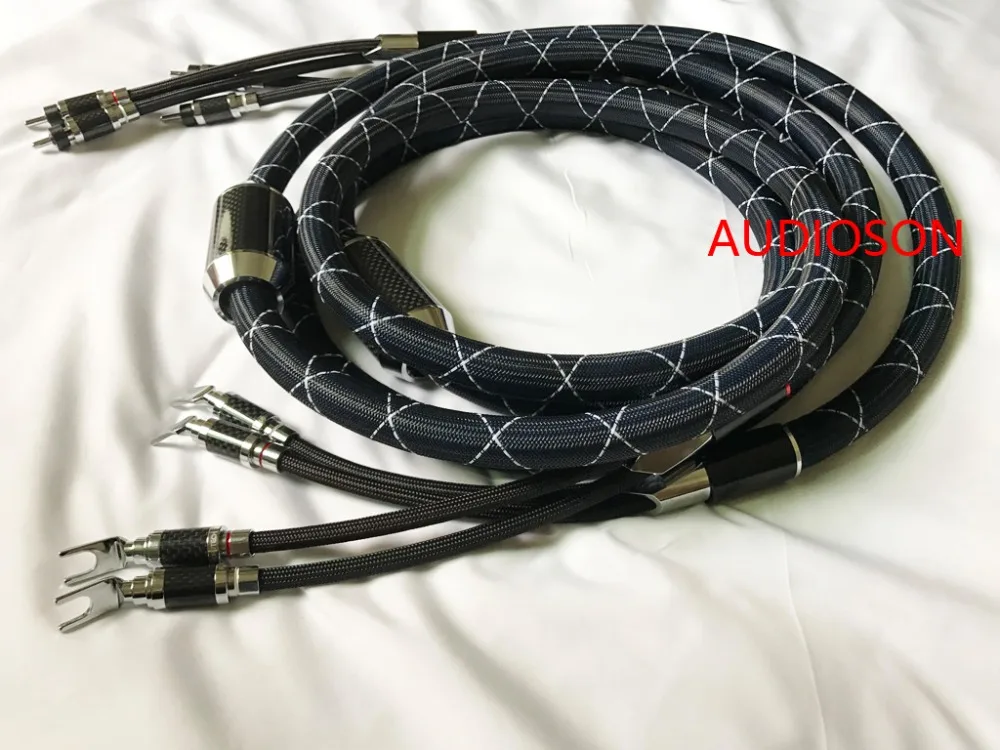 Аудиокабель Hi Fi кабель динамика NanoFlux из углеродного волокна|speaker cable|speaker audio cableaudio