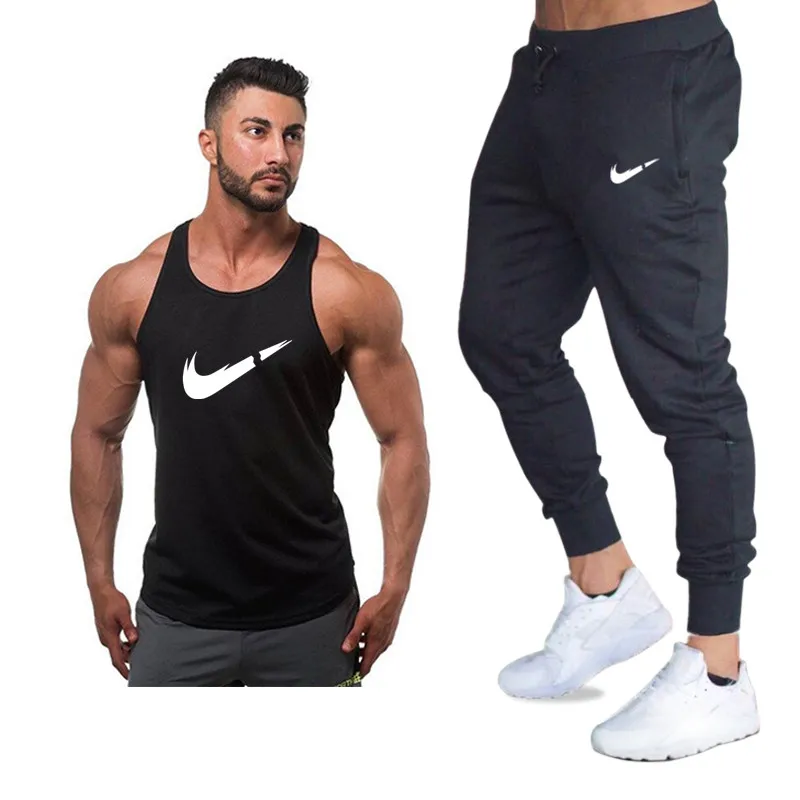 

Elastic Casual Cotton Gyms Tank Tops Men Sleeveless Tanktops For Boys Bodybuilding Clothing Undershirt Fitness Stringer Vest