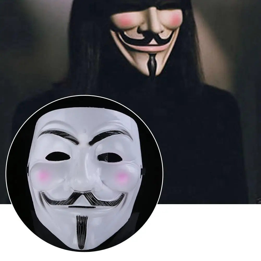 V for Vendetta Mask Anonymous Guy Fawkes Fancy Dress Halloween Costume Cosplay