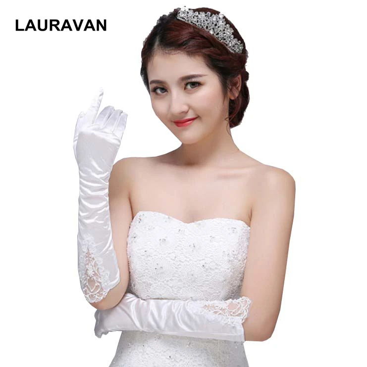 Uintoon Black Lace Gloves Long Elbow Length Opera