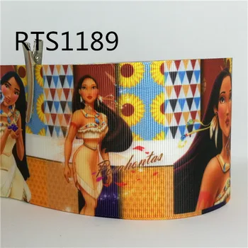 

Free shipping 50yard/roll 3 inch 75mm cartoon princess printed grosgrain ribbon RTS1189