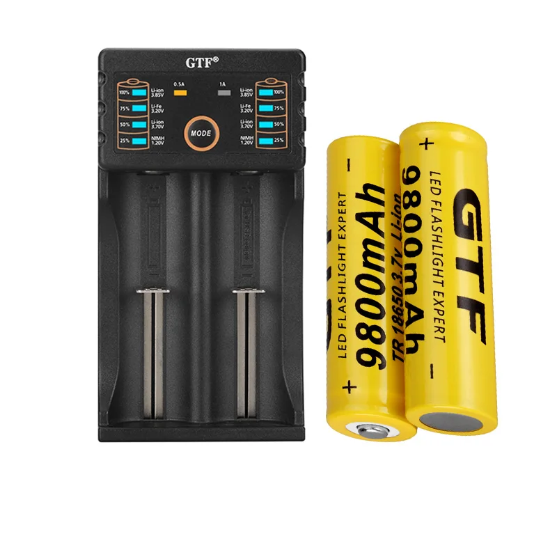 GTF 3 7 V 9800mah 18650 батарея с GF208 USB интеллектуальное зарядное устройство для Ni MH