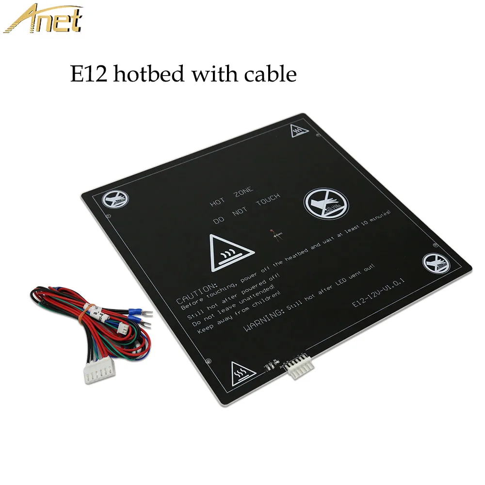 Anet A6 A8 E10 E12 очаг Алюминий с подогревом кровать линии Модернизированный MK3 12 V очаг для Mendel RepRap Prusa i3 3d принтер запчасти горяч-кровать