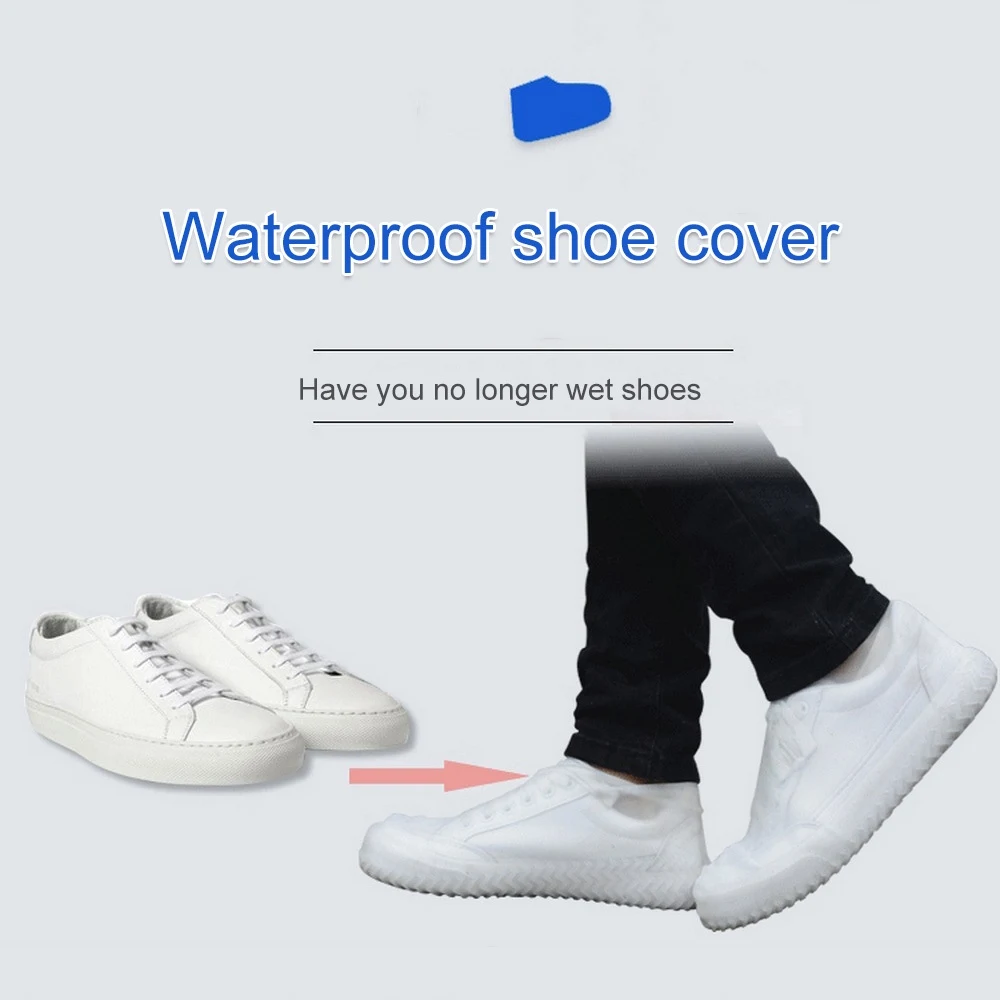 

1 Pair Waterproof Shoe Cover Reusable Non Slip Waterproof Boot Rain Snow Overshoe Foldable Galoshes for Adults Kids Rain Boots