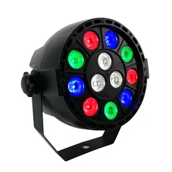 SHEHDS – éclairage plat LED 12x3W RGBW, professionnel, éclairage de scène, effet DMX512, fête Disco DJ maître esclave 