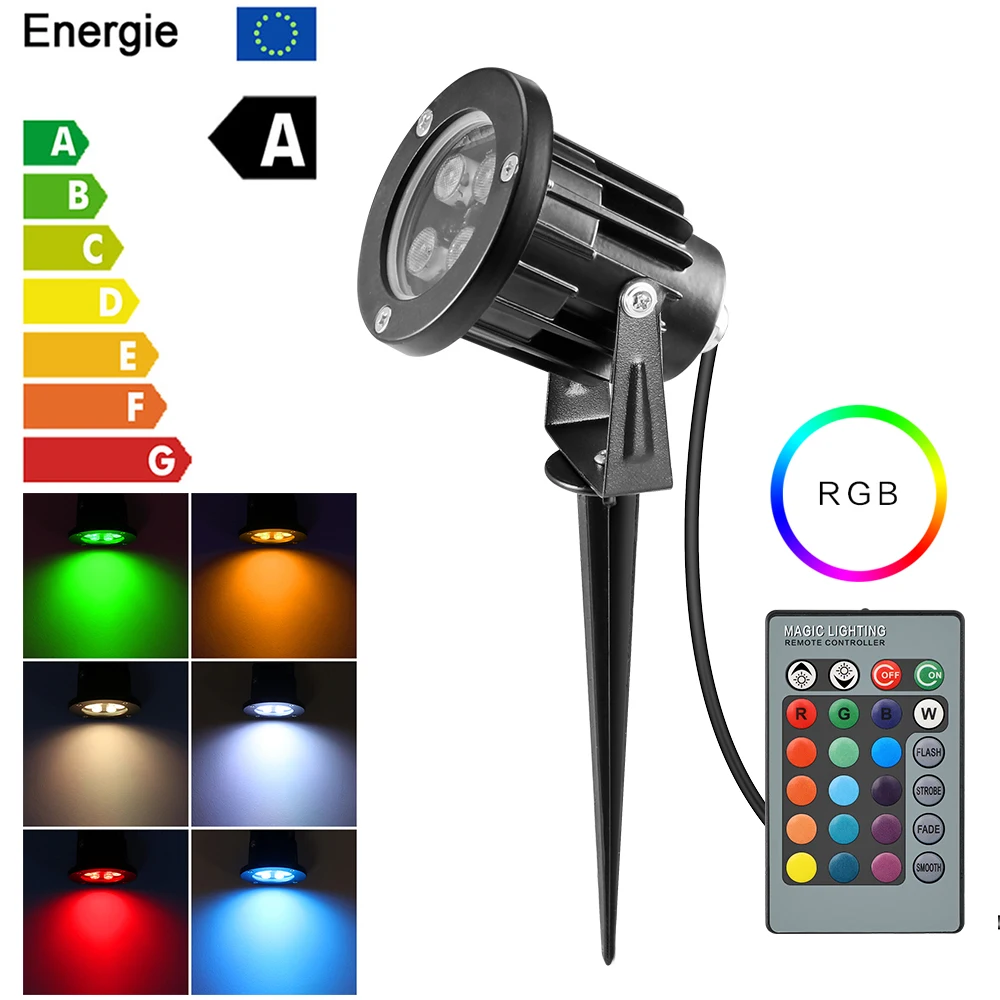 RGB LED Landscape Lights Waterproof 6/8/12W IP65 LED Garden Lighting Outdoor Lawn Lamp For Outdoor Yard 85-265V With Plug Remote solar camera plug and play 1080p hd compatible easy installation remote viewing wireless security camera outdoor