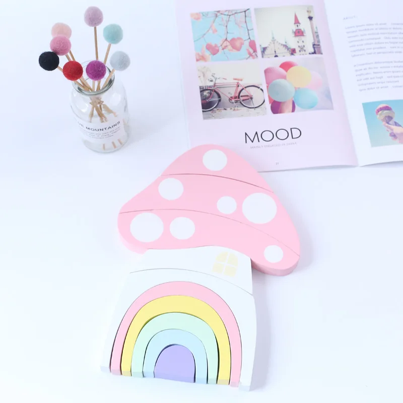 Nordic Wooden Rainbow Stackable Rainbow Rainbow Nursery Decor Rainbow Baby Gift Scandinavian Decor