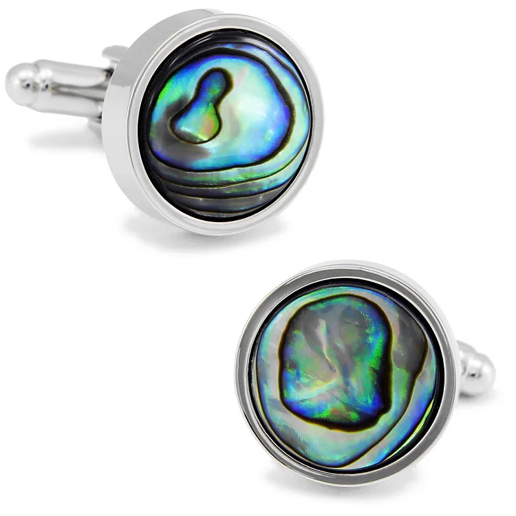 

SPARTA colorful shell cufflinks mirror polishing men's Cuff Links + Free Shipping !!! DM
