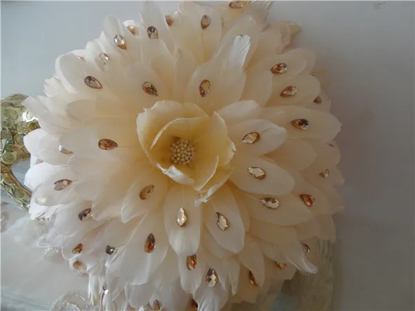 MUZZI Современный ручной работы Diamante модные роскошные декоративные перо подушки дома декоративные приятно - Цвет: Цвет: желтый