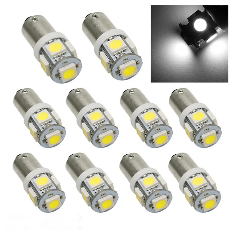 

DIC High Quality 50PCS/Lot T11 BA9S 5050 5-SMD LED Bulb Car light Source Signal Lamp T4W 3886X H6W 363 White 24V12V Reading Bulb