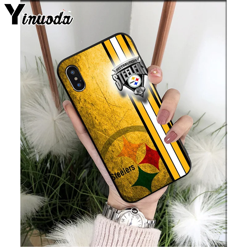 A6 Yinuoda Питтсбург Стилерс силиконовый мягкий ТПУ чехол для телефона для iPhone 6S 6plus 7plus 8 8Plus X Xs MAX 5 5S XR - Цвет: A6