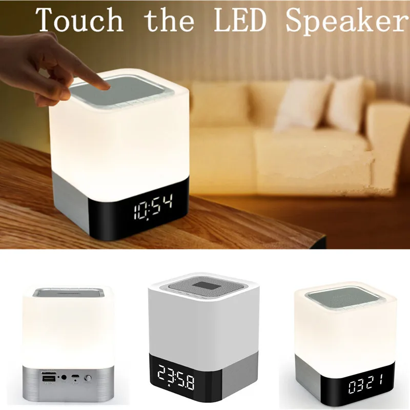 Sansnail DY28 LED Динамик сенсорный беспроводной Bluetooth динамик TF будильник настройка