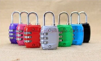 

500pcs/lot 3 Dials Resettable Combination Password Lock Safe Door Locker Pad Lock Padlock For Travel Luggage Suitcase