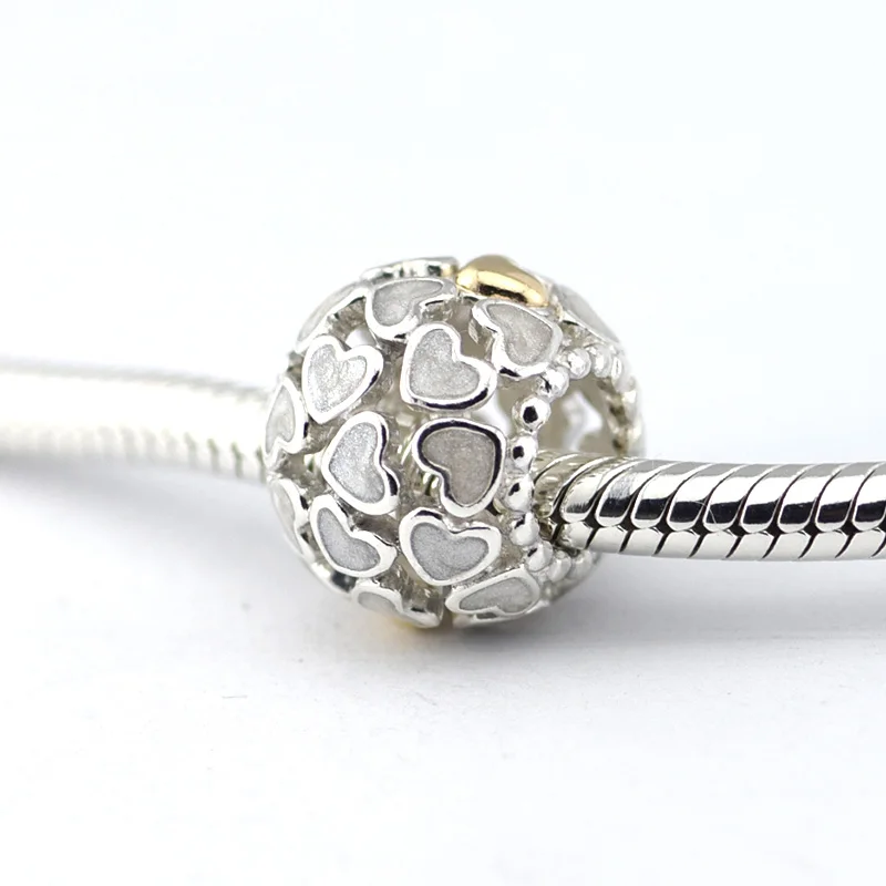 

Fits Pandora Bracelets Abundance of Love Silver Beads With 100% 925 Sterling Silver Charms DIY Jewelry Wholesale