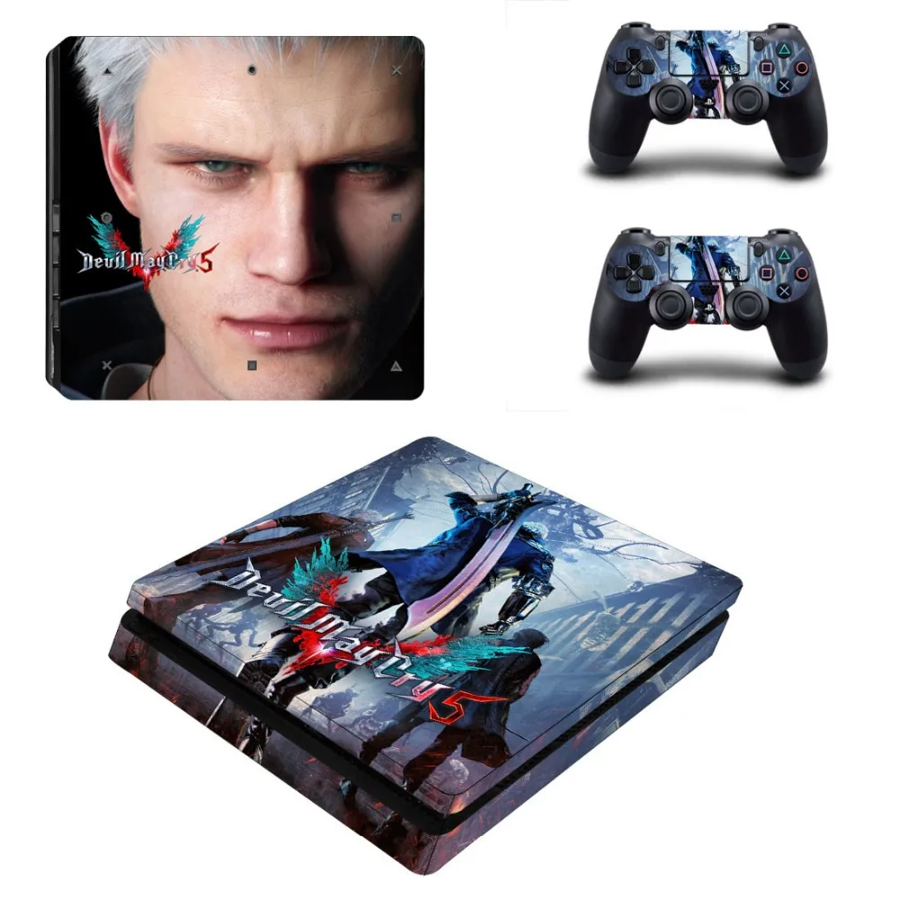 

Stickers For Playstation 4 PS4 Slim Console Controllers Vinyl Skin Decals Game Devil May Cry 5 Cover For Play Station 4 SLIM