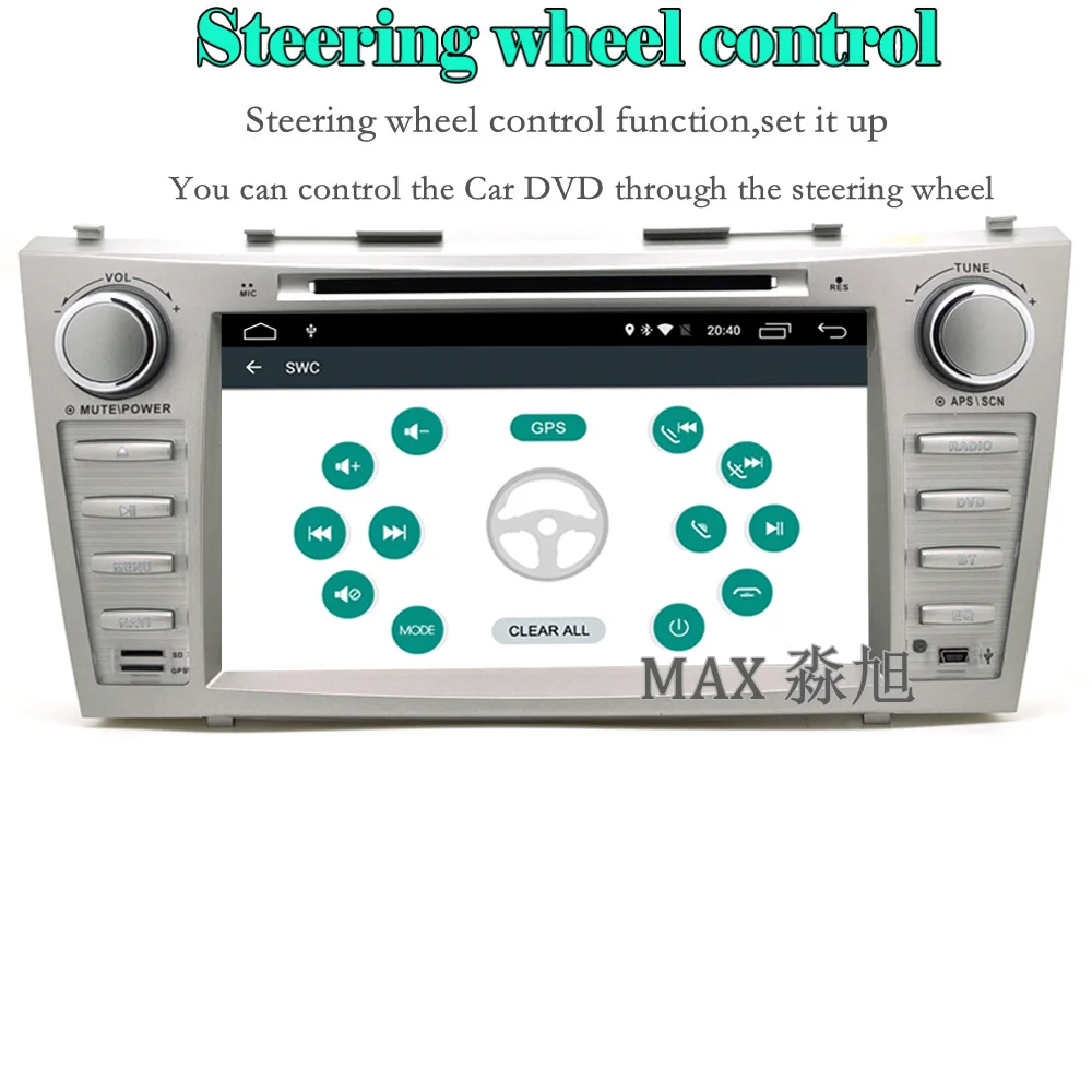 Discount 2din 2G+16G Car DVD Player for Toyota CAMRY AURION v40 2007 2008 2009 2010 2011 with Radio DAB+ BT swc GPS free map 4G WIFI 4