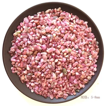 

Natural Red Tourmaline Rubellite Quartz Crystal Rock Chip Healing Gravel Stone Mineral Health Decoration Furnishing article