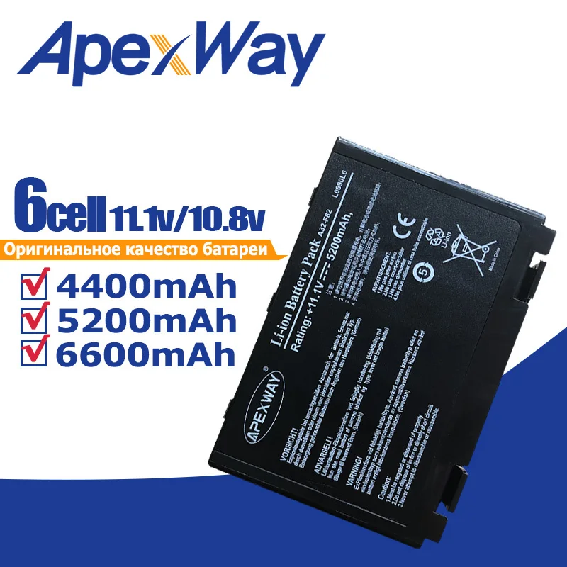 Аккумулятор для ноутбука ApexWay 11 1 В Asus PR05E X66 F82Q PR05J X66I K40 PR065 X66IC K401J-E1 PR066 X70 K40A PR079 X70A