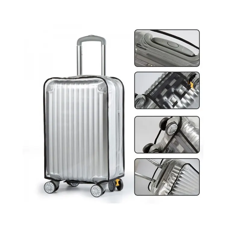 Утолщенной ПВХ Прозрачные Чехлы для багажа Водонепроницаемый прочный пыле чемодан Крышка протектор