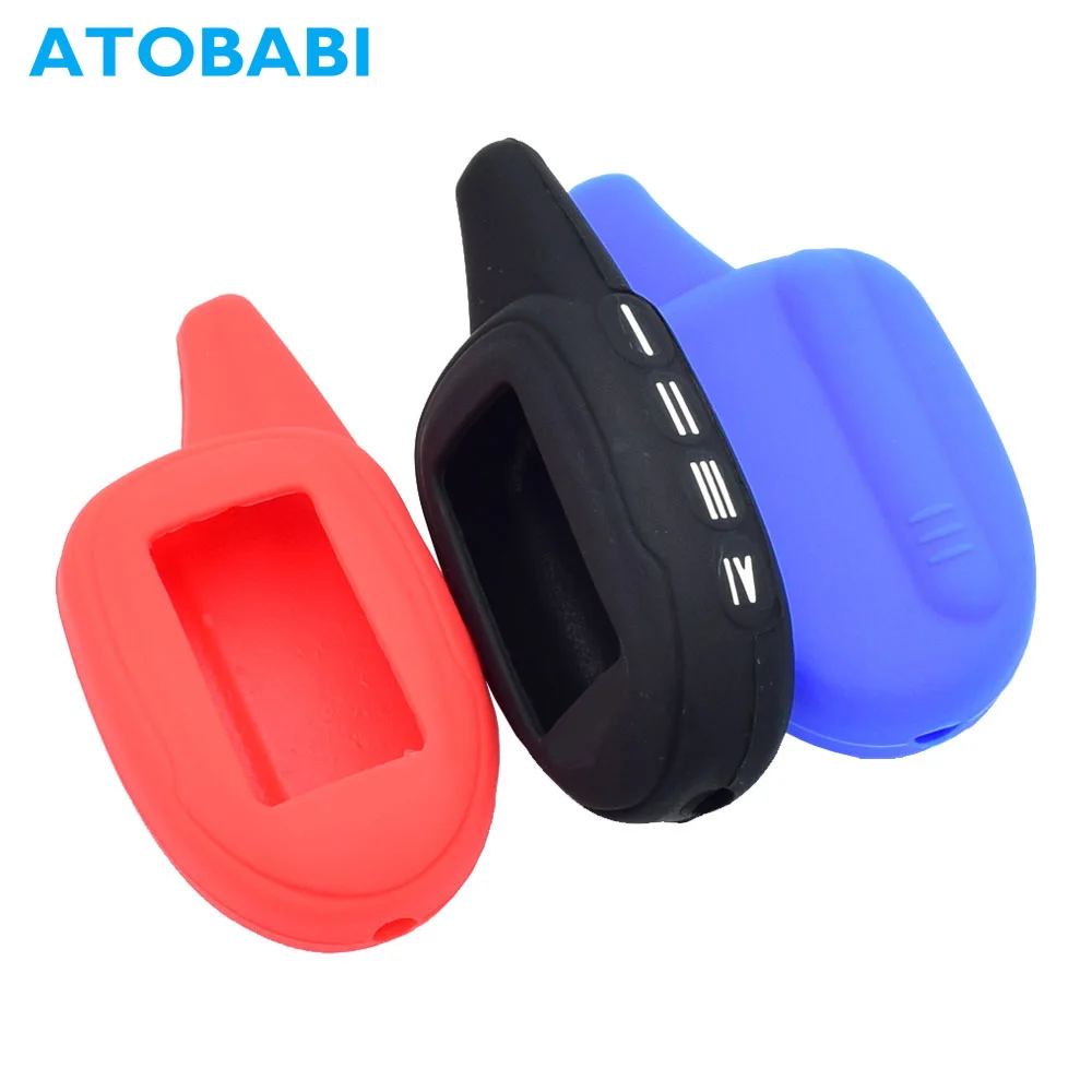 Beste ATOBABI Silicone Key Case LCD Remote Cover voor Scher Khan Magicar 7 8 9 11 12 M101AS 2 Manier auto Alarmsysteem Zender