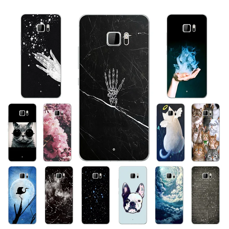 Мягкий ТПУ чехол для HTC U Ultra Case 5 7 &quotручной печати силиконовый телефона ультра
