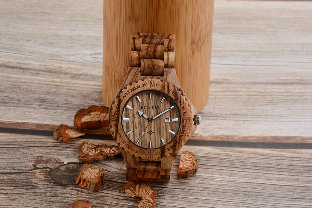 BEWELL WOODEN WATCH