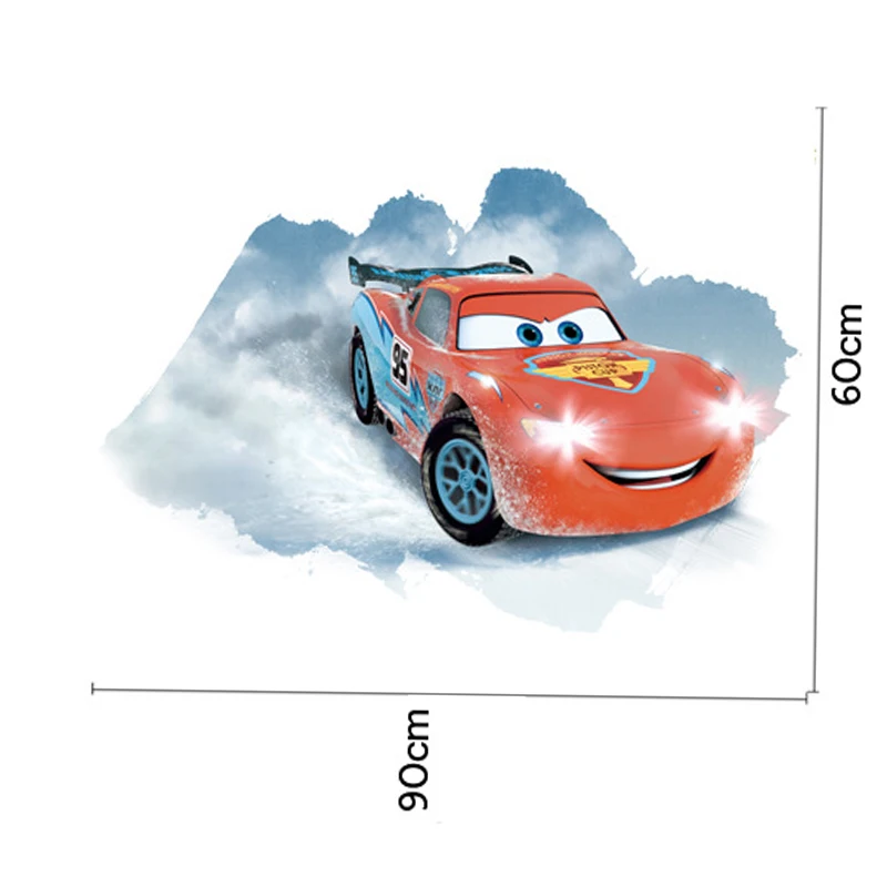  Disney cartoon car racing mobilization 3D three-dimensional broken wall 3d stickers toys lightning 