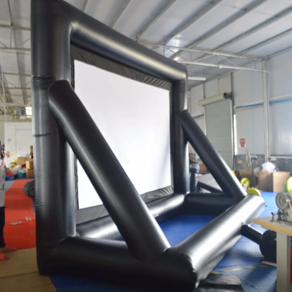 

Oxford Cloth Blowing Projection Fabric Huge Black Inflatable Outdoor Film Projection Screen Professional Screen Cloth Newest