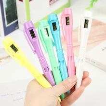 1PC montre électronique Test stylo électronique horloge stylo à bille étudiant fonctionnaire travail bureau usage spécial stylo à bille(China)