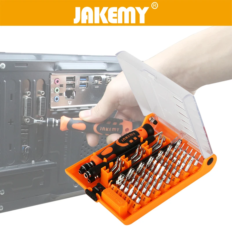 

JAKEMY 52 in 1 Laptop Screwdriver Set Professional Repair Hand Tools Kit for Mobile Phone Computer Electronic Model DIY Repaired