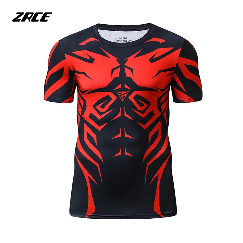 ZRCE 3D الأحمر شريط طباعة الرجال قميص رياضي ل رياضة كرة السلة تشغيل الرياضية الملابس ضغط قصيرة تيشيرت رجالي ZRCE 3D الأحمر شريط طباعة الرجال قميص رياضي ل رياضة كرة السلة تشغيل الرياضية الملابس ضغط قصيرة تيشيرت رجالي