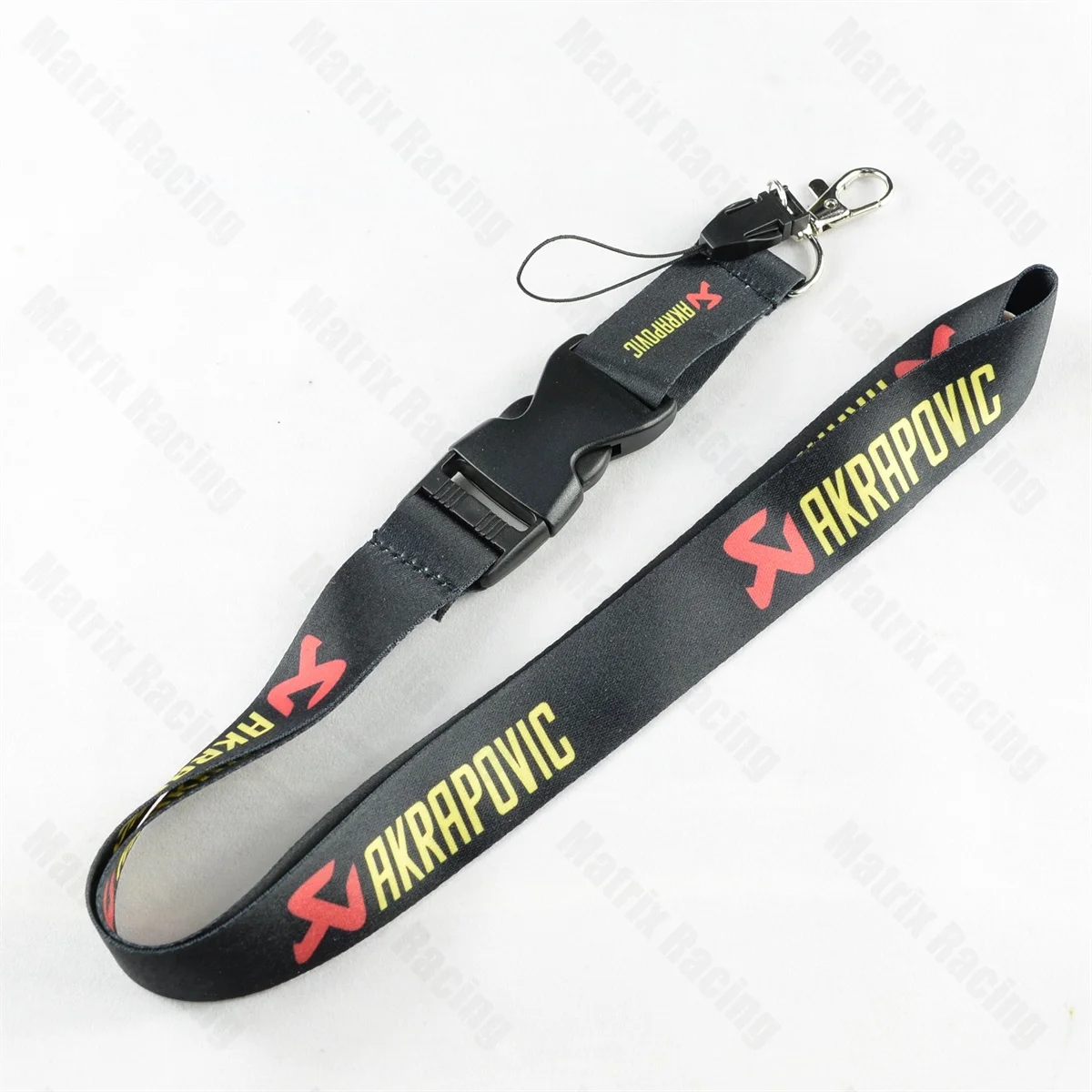 

JDM Style AKRAPOVIC Logo Lanyard Cellphone JDM Refitting Racing Car Keychain ID Holder Mobile Neck Strap with Quick Release