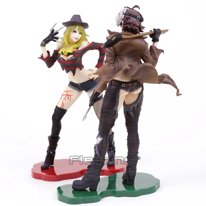 Freddy vs Jason Horror Bishoujo Voorhees / Krueger ПВХ фигурка Коллекционная модель игрушки 2 вида