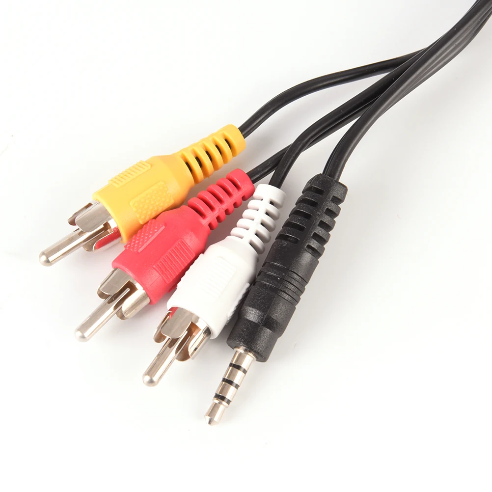 

3.5mm Jack Plug Male to 3 RCA Adapter Connectors 3.5 to RCA Male Audio Video AV Cable Wire Cord 1.5M