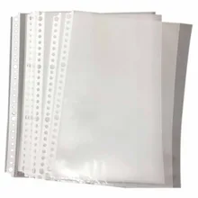 Упаковка из 200 А5 прозрачных пробитых карманов-пластиковых поли папок папки файлов студенческие подарки