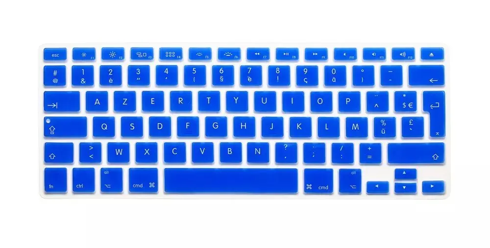 Арабский ЕС ЕВРО AZERTY Французская клавиатура чехол для Macbook Air Pro retina 13 15 силиконовая клавиатура протектор кожи Для iMac - Цвет: darkblue