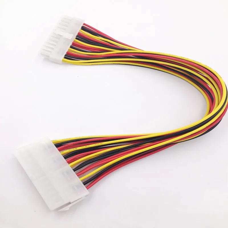 

24Pin Power Supply Cable Motherboard Adapter Extension Cables Cord Extended Line 18AWG for PC Computer Desktop QF49