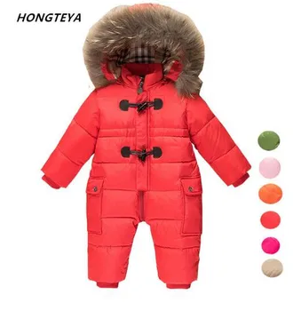 

2019 Winter little Kids Romper Clothes Baby Girls and Boys SnowSuit toddler Outwear Duck Down Waterproof Boy Girl Jumpsuit
