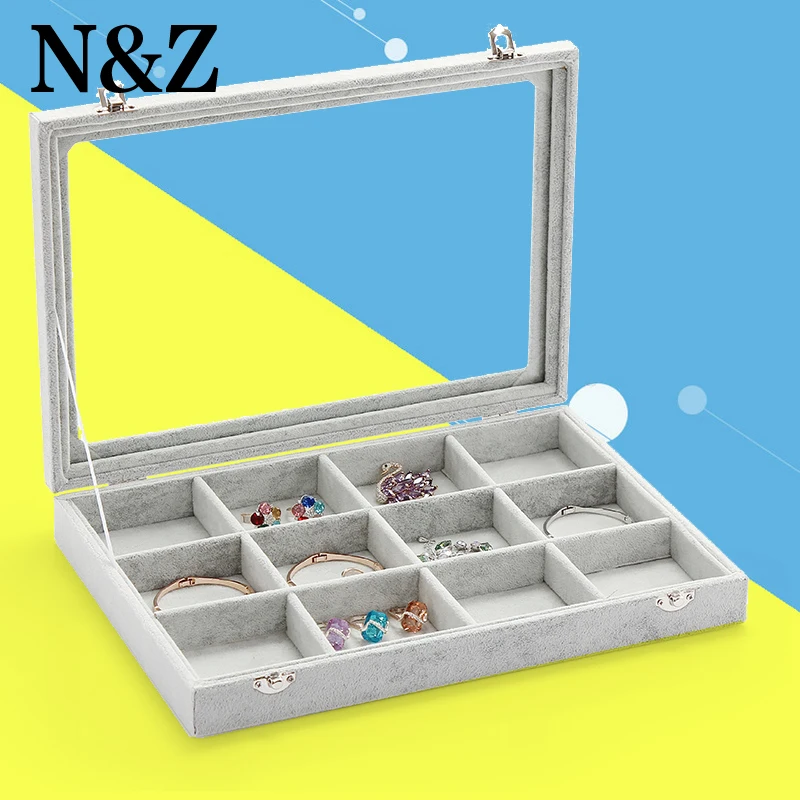 Hot selling High grade Ice Velvet Jewelry Boxes Ring Pendant Necklace