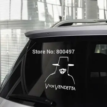 

10 x Newest Creative V For Vendetta Mask Sticker Car Decoration Decals for Volkswagen BMW Benz Opel Peugeot Renault
