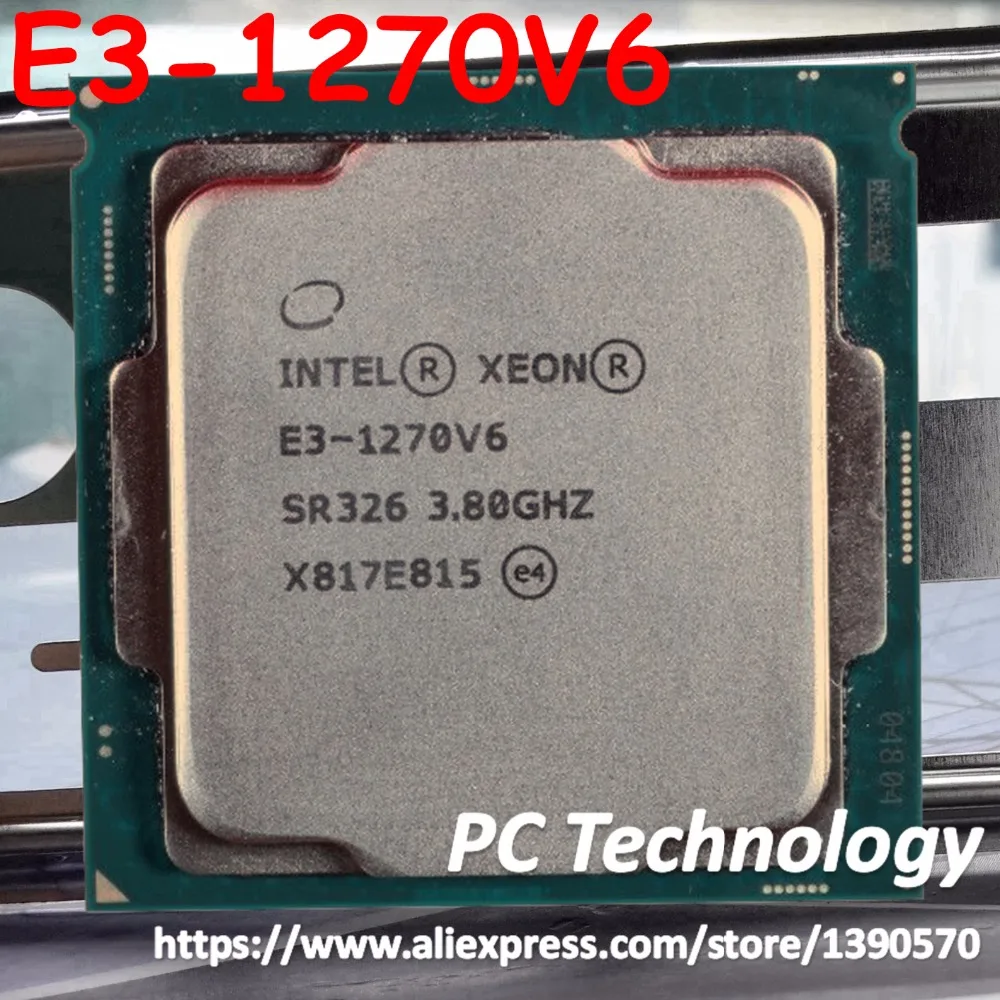 

Original Intel Xeon E3-1270V6 3.80GHZ CPU processor Quad-Core 8MB E3-1270 V6 LGA1151 14nm 72W E3 1270V6 free shipping E3 1270 V6