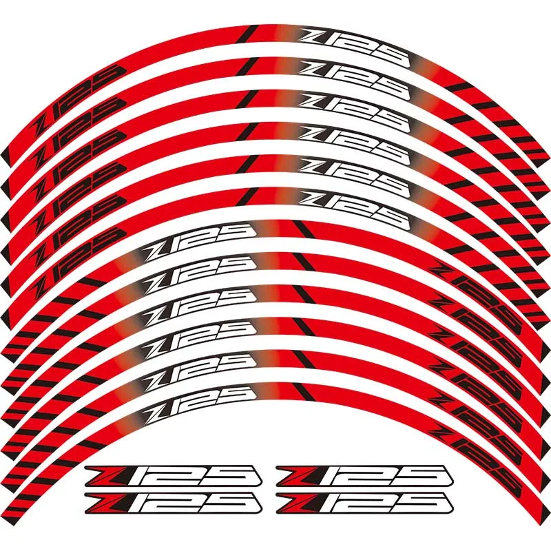 12 X Thick Edge Outer Rim Sticker Stripe Wheel Decals FIT ALL kawasaki