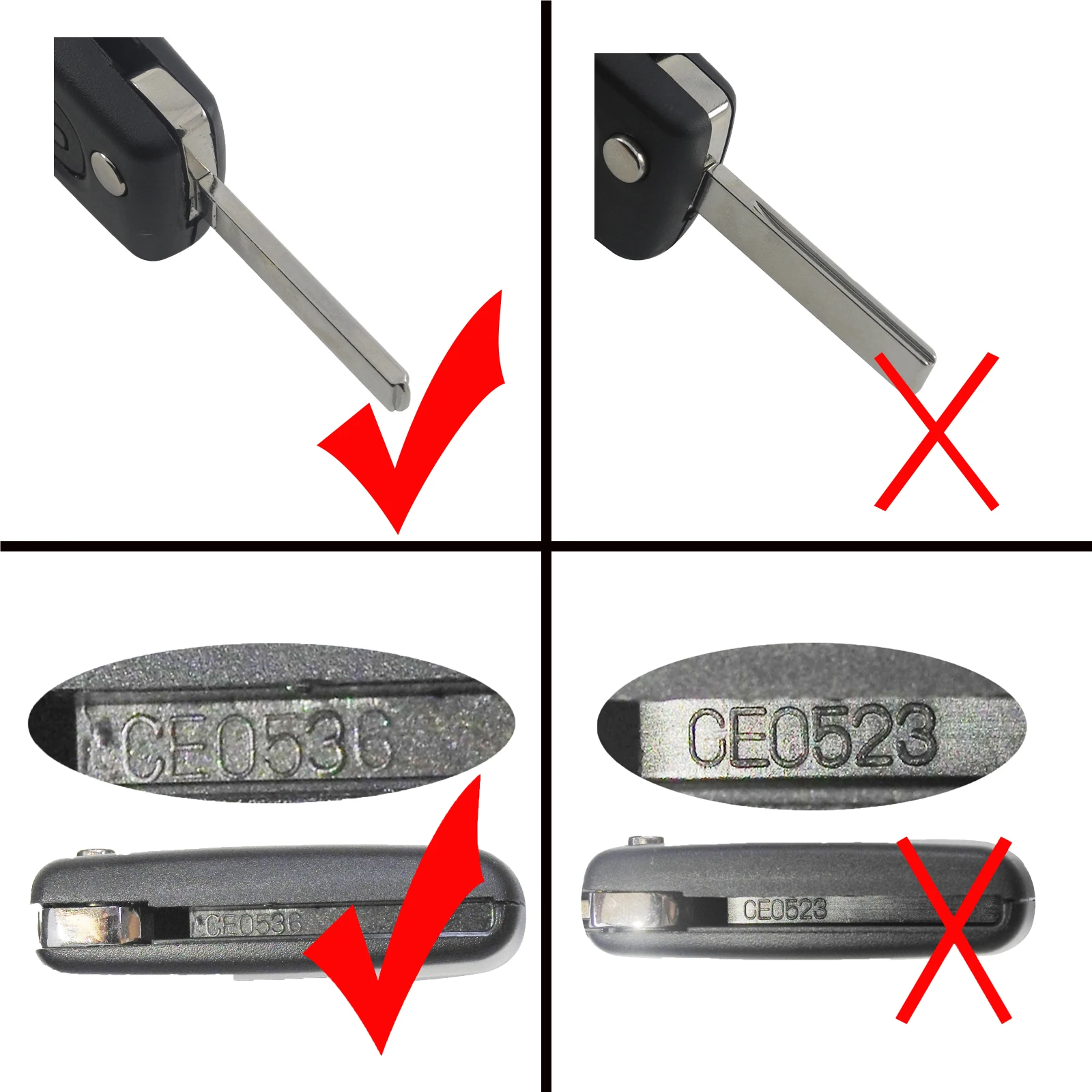 

jingyuqin Modified Flip Car KeyShell For CITROEN PICASSO Xsara C2 C3 C4 C5 C6 For Peugeot Partner 207 307 308 407 408 CE0536 VA2