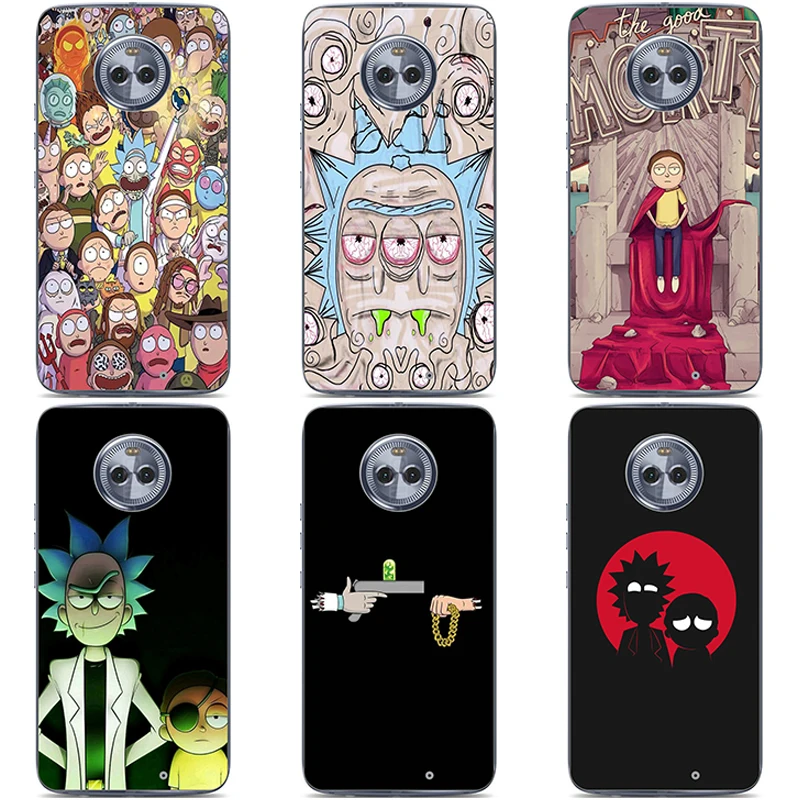 

Rick and Morty TPU Phone Case for Moto X4 C Plus E4 Euro E5 G3 G4 G5 G5S G6 Play G7 Power Euro Z2play Z3 Play Soft Back Cover