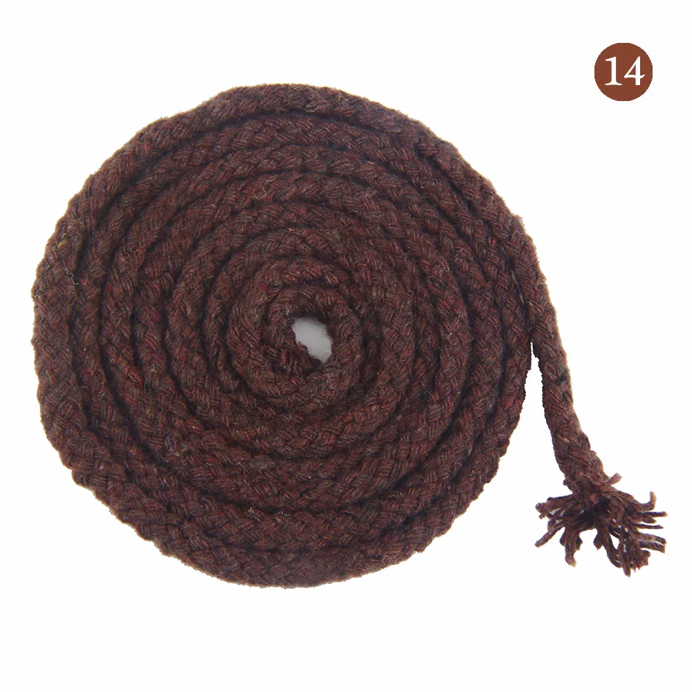 20 м 8 мм хлопок шнур высокой стойкости витой хлопчатобумажный канат DIY Craft плетеная нить домашний текстиль Craft домашний декор - Цвет: coffee