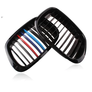 

1 Pair Black M-Color Front Gloss Wide Kidney Grille Grill For BMW E39 M5 5-Series 525/528/530/535/540/M5 1997-2003 Case Keyless