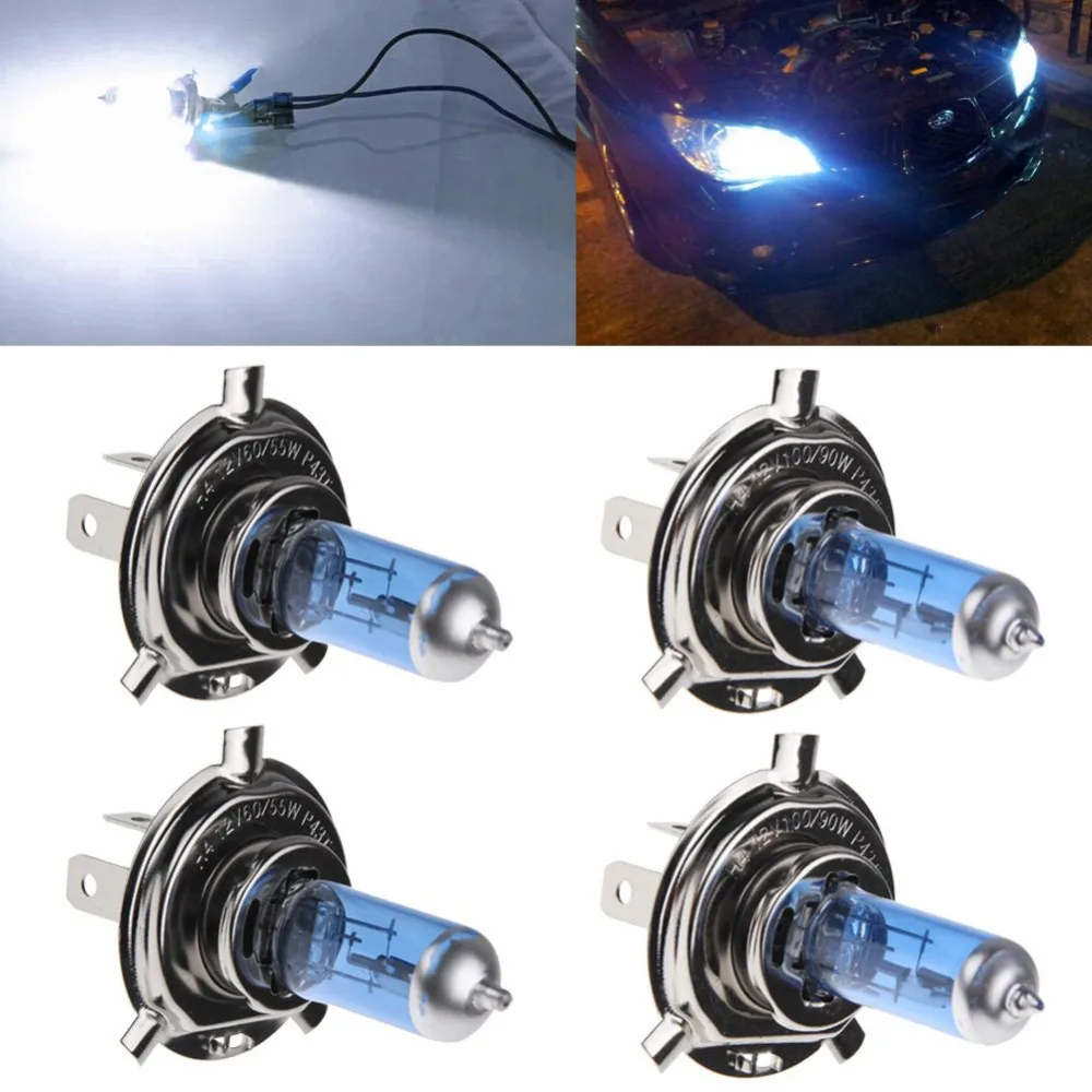 Haute Qualit 2 Pi ces Voiture H4 Super Blanc Phare X non Halog ne 