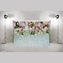 3D цветущие розовые цветы настенный фон для свадебного душа фон для свадебных портретов Виниловый фон для фотосъемки цветочные свадебные фоны